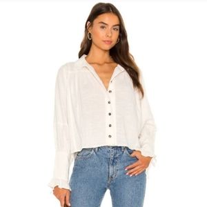 Free People Button Up Shirt Blouse